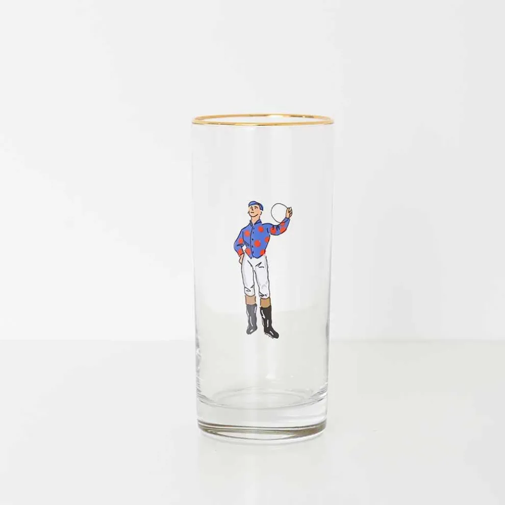 Jockeys Drinking Glasses Mixed Set of 4