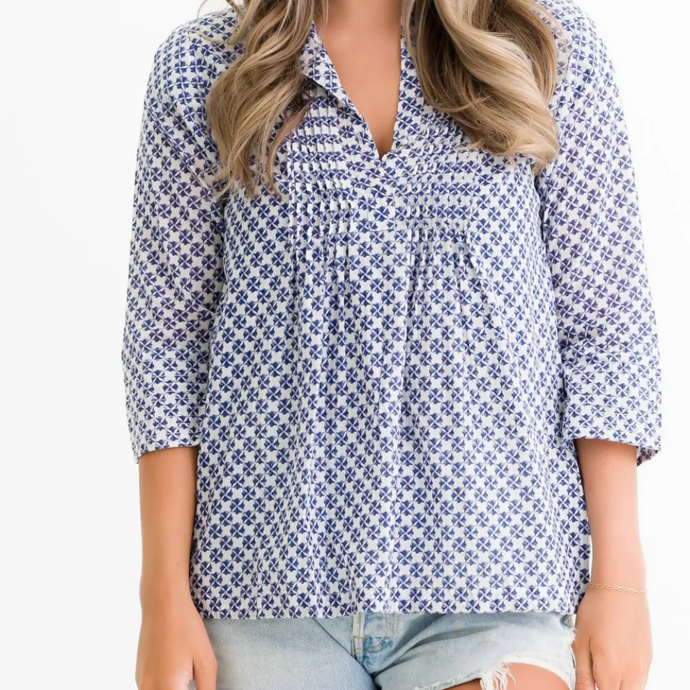 Royal Clover Pintuck Blouse