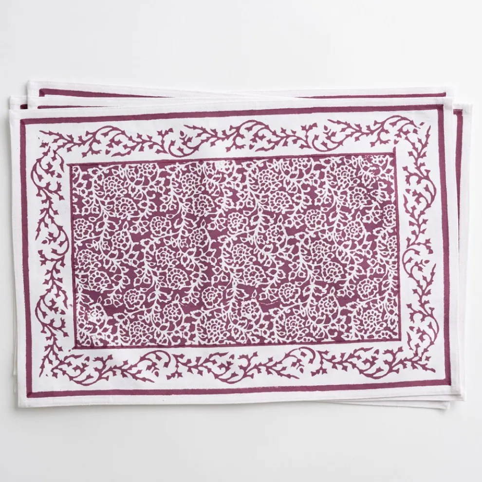 Tapestry Eggplant Placemat | Set of 4