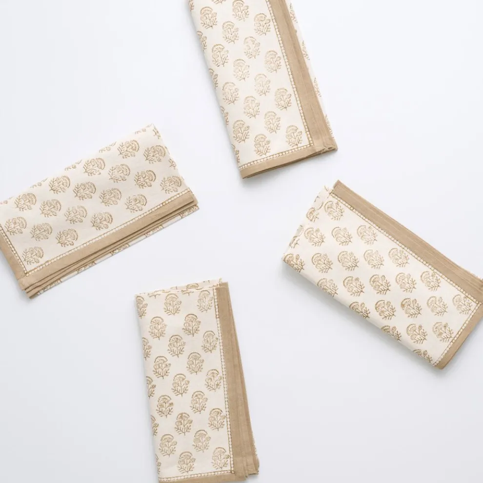 Anika Beige Napkin | Set of 4