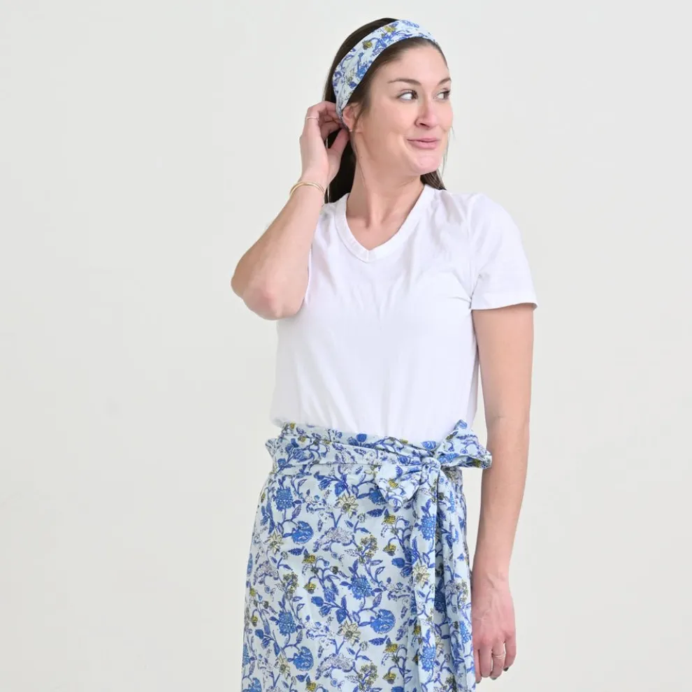 Mila Floral Blue Headband