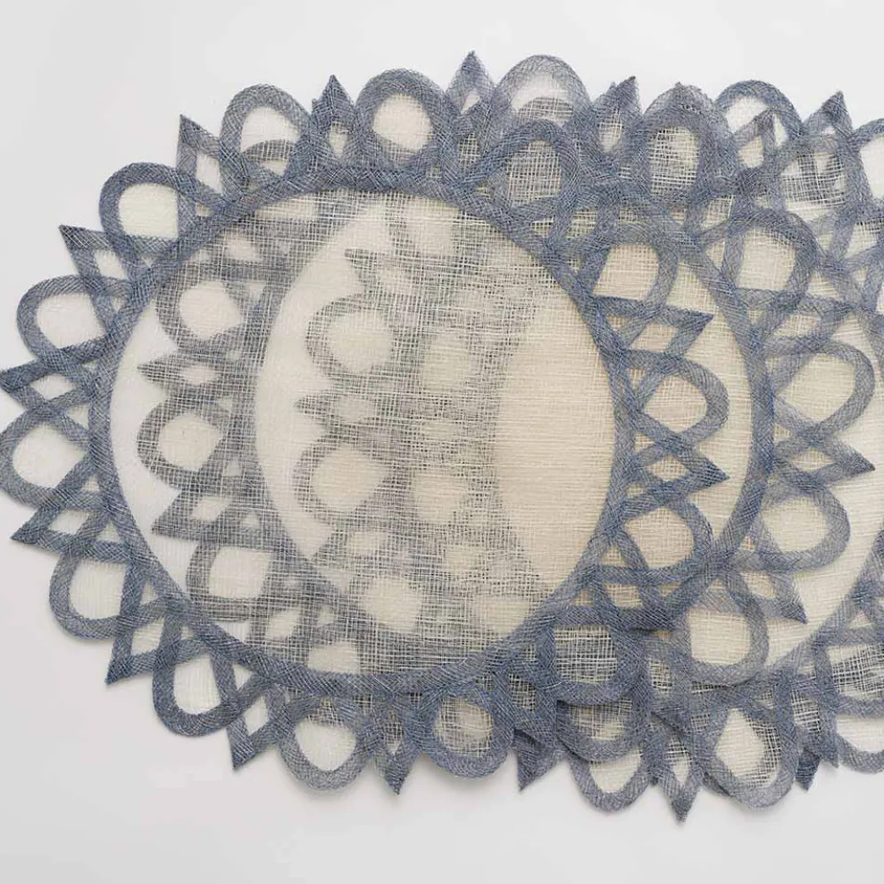 Light blue natural fiber placemats | Set 4