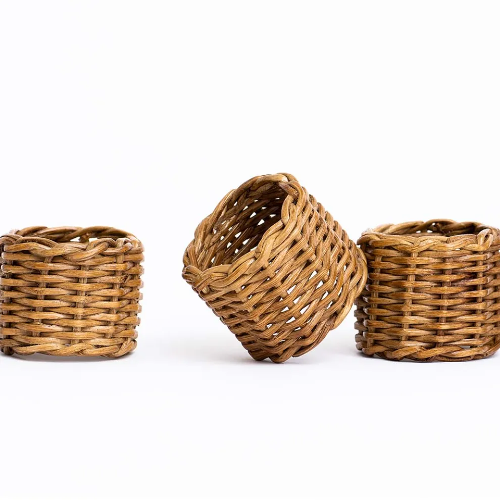 Wicker Napkins Rings (Set of 4)