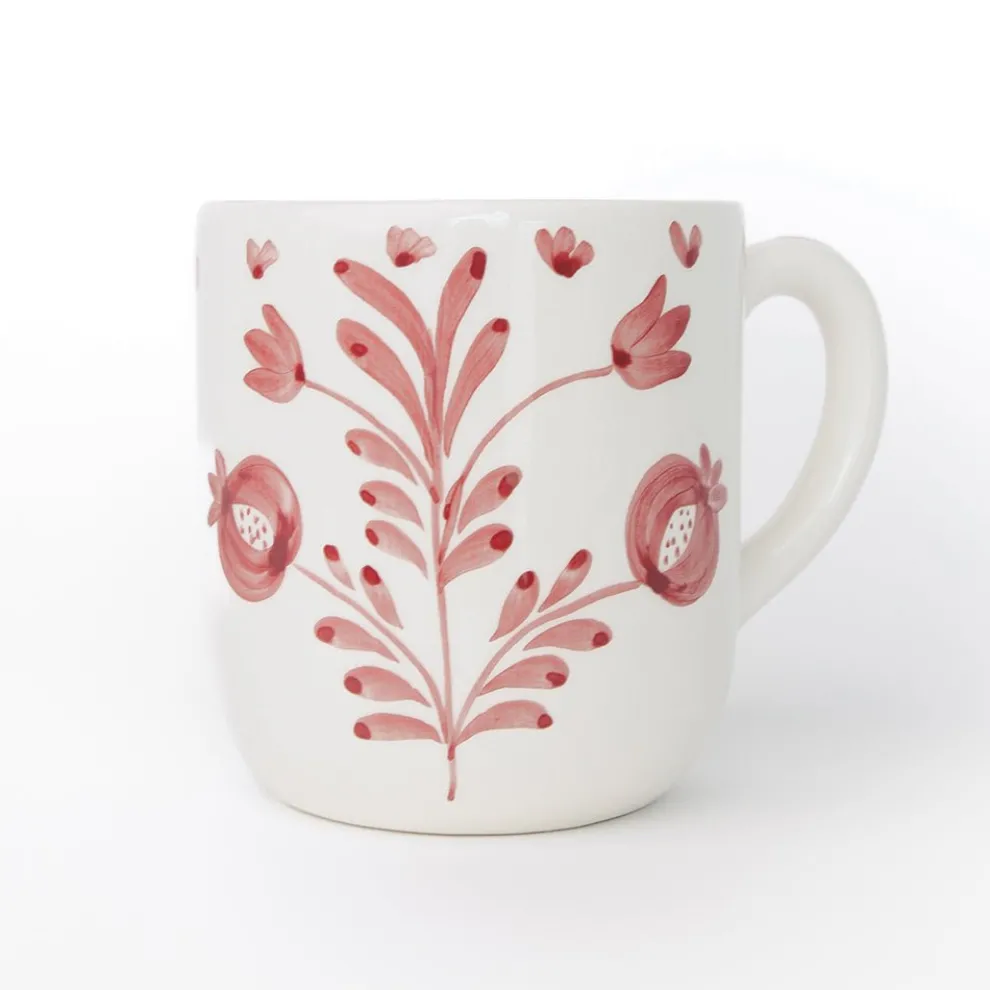 Pomegranate Duet Rose Mug | Set of 2