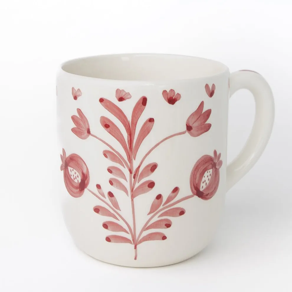 Pomegranate Duet Rose Mug | Set of 2