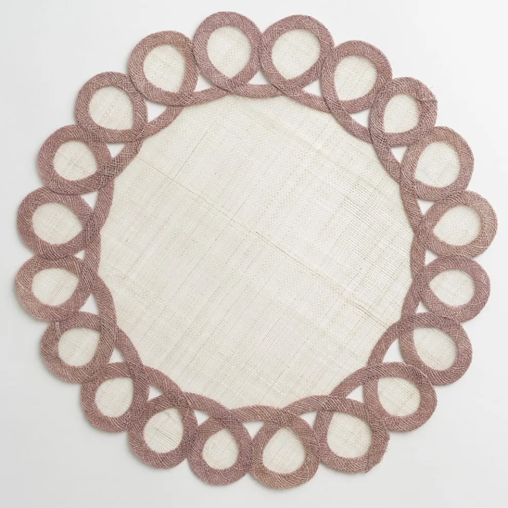 Lavender Woven Doodles Placemat | Set of 4