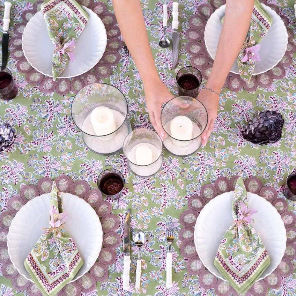 Lavender Woven Doodles Placemat | Set of 4