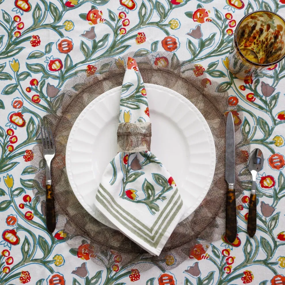 Taupe Poplar Leaf Napkin Rings | Set of 4